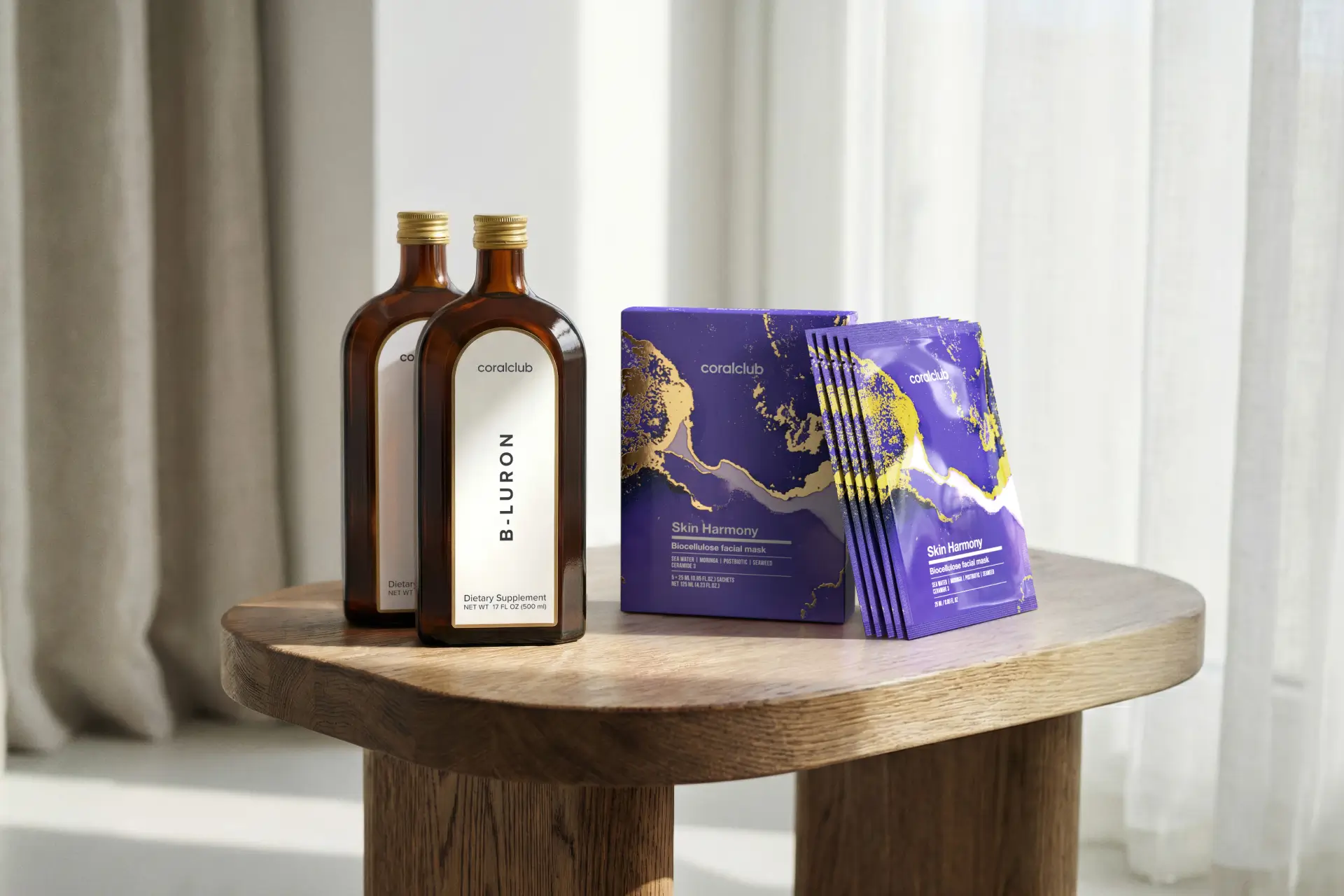 ბი-ლურონი + Skin Harmony Biocellulose Facial Mask (5 პაკეტი)