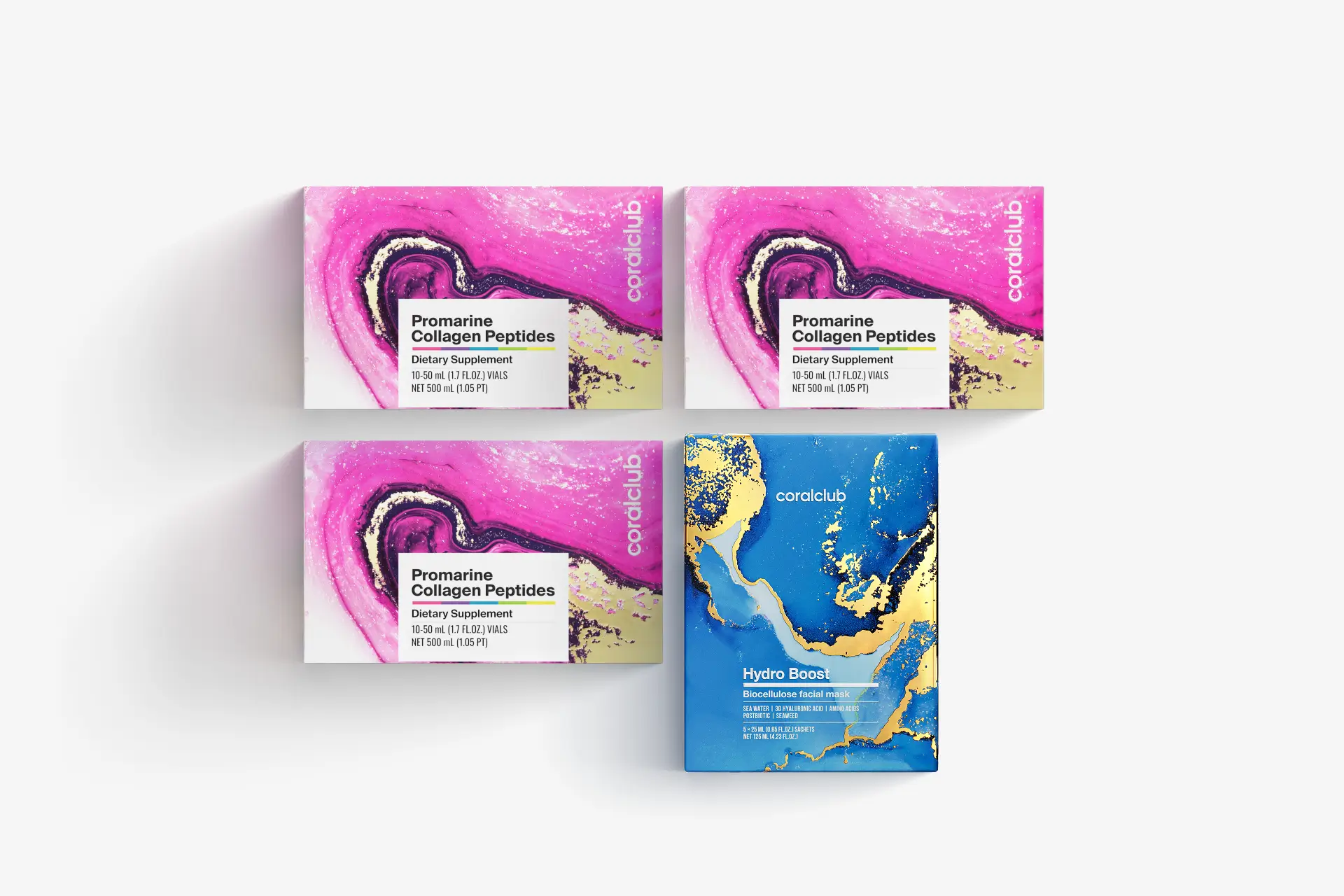 Promarine Collagen Tripeptides + Hydro Boost Biocellulose Facial Mask